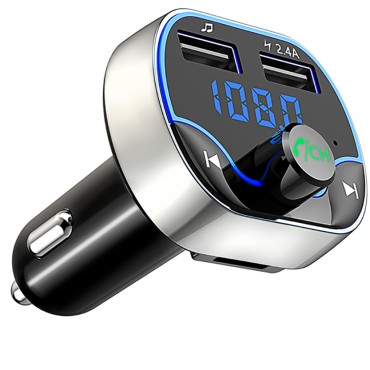 Bcadon Bluetooth FM Transmitter for Car, [Compact Design] Wireless Radio Receiver Adapter 